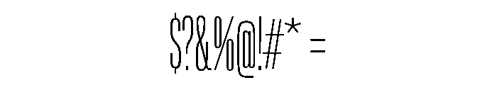 Lateral UltraCompressedThin Font OTHER CHARS