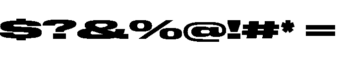 Lateral UltraWideHeavy Font OTHER CHARS