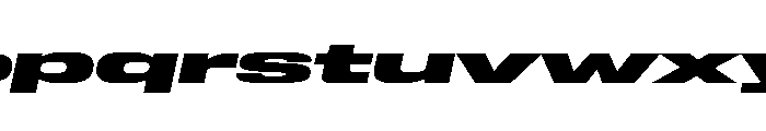 Lateral UltraWideHeavyItalic Font LOWERCASE