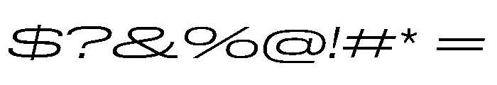 Lateral UltraWideLightItalic Font OTHER CHARS