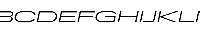 Lateral UltraWideLightItalic Font UPPERCASE