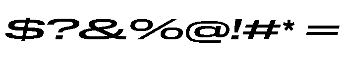 Lateral UltraWideMediumItalic Font OTHER CHARS