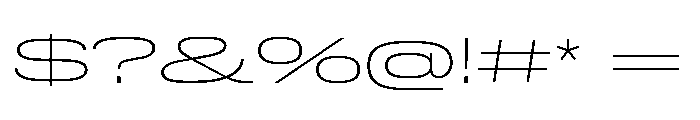 Lateral UltraWideThin Font OTHER CHARS