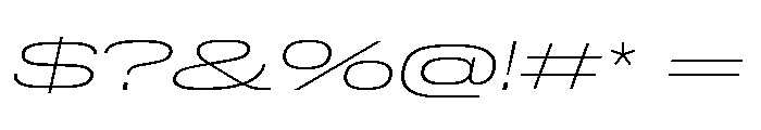 Lateral UltraWideThinItalic Font OTHER CHARS