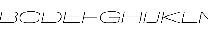 Lateral UltraWideThinItalic Font UPPERCASE