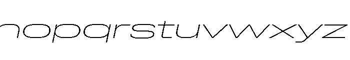 Lateral UltraWideThinItalic Font LOWERCASE
