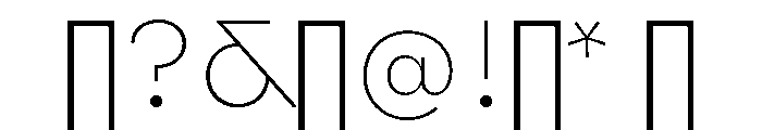 Lauweriksv0.3 Thin Font OTHER CHARS