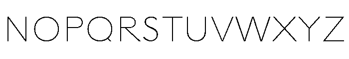 Lauweriksv0.3 Thin Font UPPERCASE