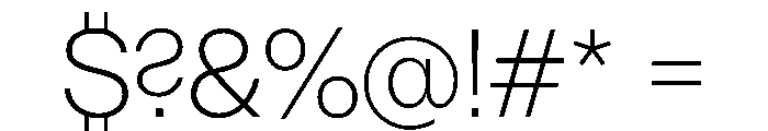 Lazzer TRIAL Light Instance Font OTHER CHARS