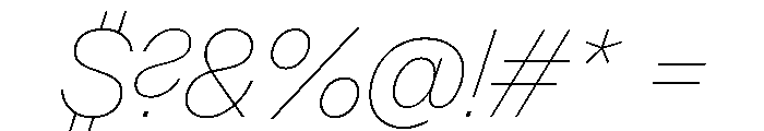 Lazzer TRIAL ThinItalic Instance Font OTHER CHARS