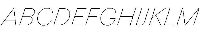 Lazzer TRIAL ThinItalic Instance Font UPPERCASE
