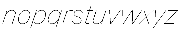 Lazzer TRIAL ThinItalic Instance Font LOWERCASE