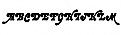 Lazybones Standard Font UPPERCASE