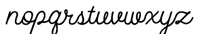 La Fa Salt Regular Font LOWERCASE
