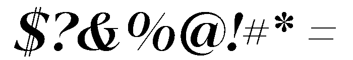 La Mericana Bold Italic Font OTHER CHARS