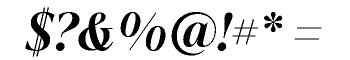 La Mericana Condensed Bold Italic Font OTHER CHARS