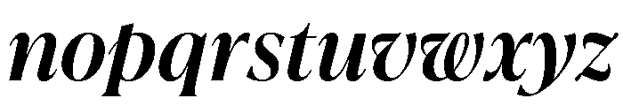La Mericana Condensed Bold Italic Font LOWERCASE