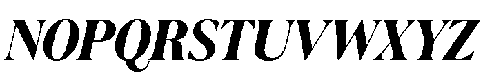 La Mericana Condensed Extra Bold Italic Font UPPERCASE