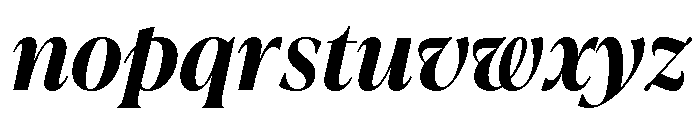 La Mericana Condensed Extra Bold Italic Font LOWERCASE