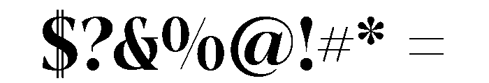 La Mericana Condensed Extra Bold Font OTHER CHARS