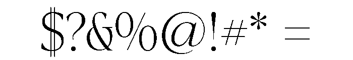 La Mericana Condensed Light Font OTHER CHARS
