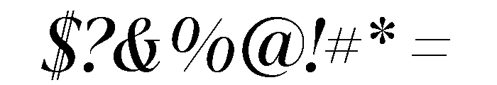 La Mericana Condensed Medium Italic Font OTHER CHARS