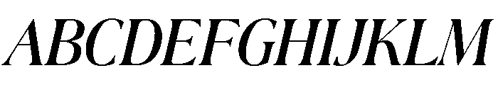 La Mericana Condensed Medium Italic Font UPPERCASE
