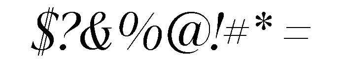 La Mericana Condensed Regular Italic Font OTHER CHARS