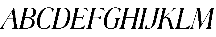 La Mericana Condensed Regular Italic Font UPPERCASE