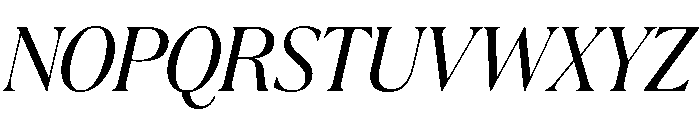 La Mericana Condensed Regular Italic Font UPPERCASE