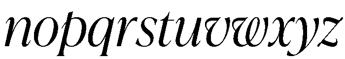 La Mericana Condensed Regular Italic Font LOWERCASE