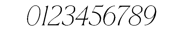 La Mericana Condensed Thin Italic Font OTHER CHARS