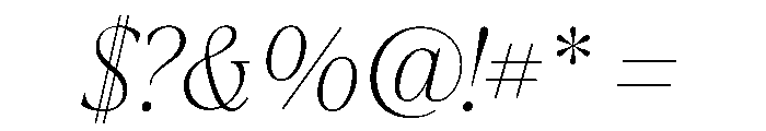 La Mericana Condensed Thin Italic Font OTHER CHARS
