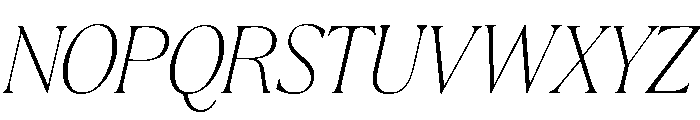 La Mericana Condensed Thin Italic Font UPPERCASE