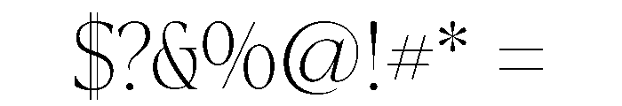 La Mericana Condensed Thin Font OTHER CHARS