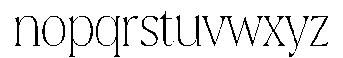 La Mericana Condensed Thin Font LOWERCASE