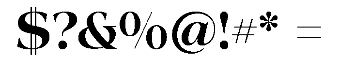 La Mericana Extra Bold Font OTHER CHARS