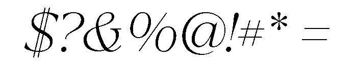 La Mericana Light Italic Font OTHER CHARS