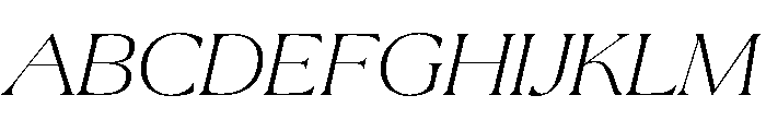 La Mericana Light Italic Font UPPERCASE