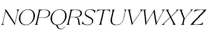 La Mericana Light Italic Font UPPERCASE