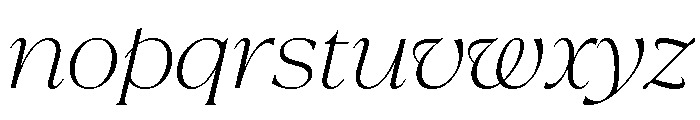La Mericana Light Italic Font LOWERCASE