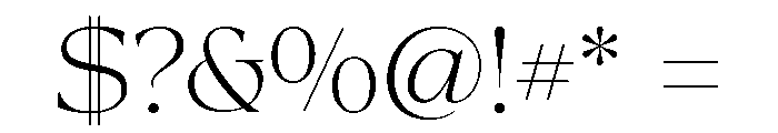 La Mericana Light Font OTHER CHARS