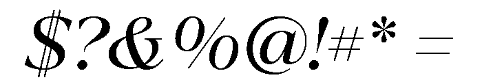 La Mericana Medium Italic Font OTHER CHARS