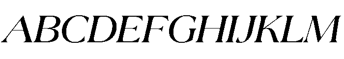 La Mericana Medium Italic Font UPPERCASE