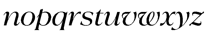 La Mericana Medium Italic Font LOWERCASE