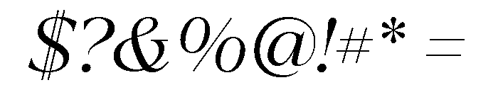 La Mericana Regular Italic Font OTHER CHARS