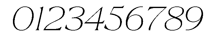 La Mericana Thin Italic Font OTHER CHARS