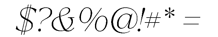 La Mericana Thin Italic Font OTHER CHARS