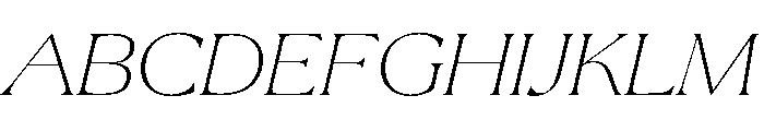 La Mericana Thin Italic Font UPPERCASE