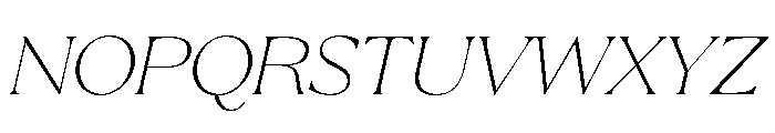La Mericana Thin Italic Font UPPERCASE